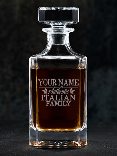 Italian Family : Whiskey Decanter - Engraved