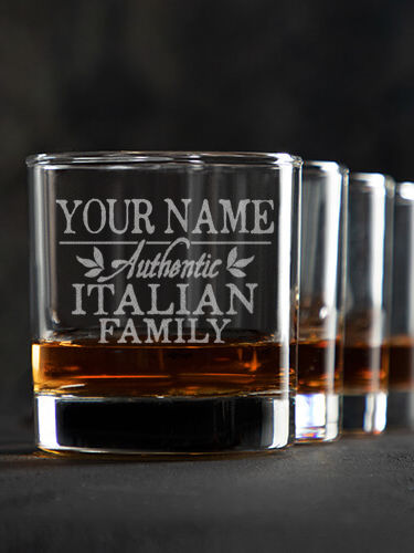 Italian Family : Rocks Glasses - Engraved