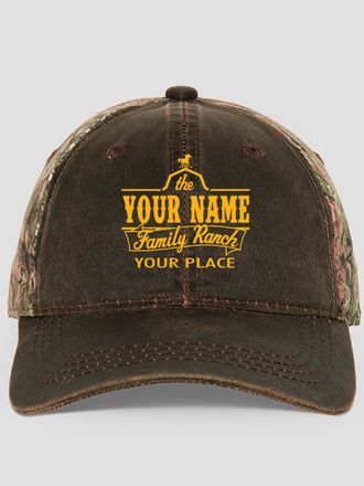 Family Ranch : Embroidered 2-Tone Camo Hats