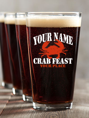 Crab Feast : Pint Glasses - Color Printed
