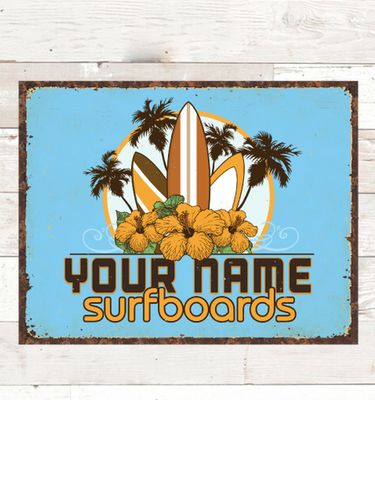 Surfboards : Tin Signs