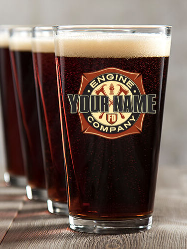 Engine Company : Pint Glasses - Color Printed