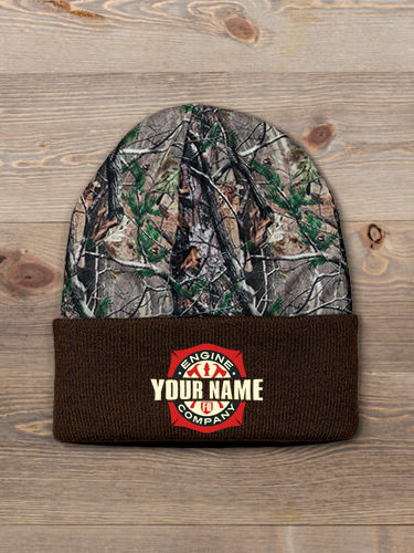 Engine Company : Embroidered 2-Tone Camo Cuffed Beanie