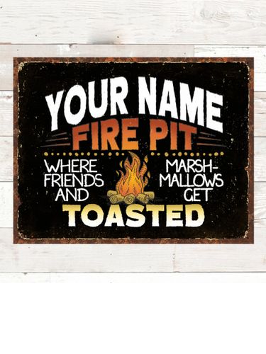 Fire Pit : Tin Signs