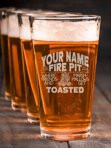 Fire Pit : Pint Glasses - Engraved