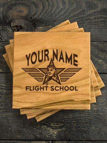Flight School : Coasters - Engraved