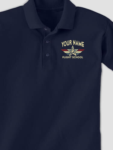 Flight School : Embroidered Polo Shirts