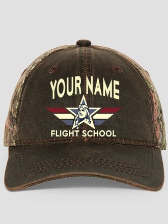 Flight School : Embroidered 2-Tone Camo Hats