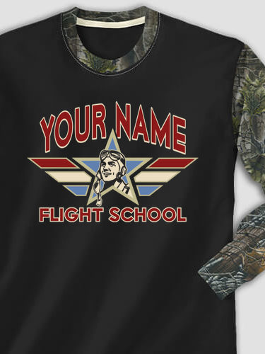 Flight School : Printed 2-Tone Camo Long Sleeves