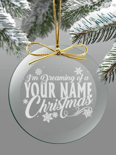 Dreaming Of Christmas : 4 Inch Round Glass Ornament