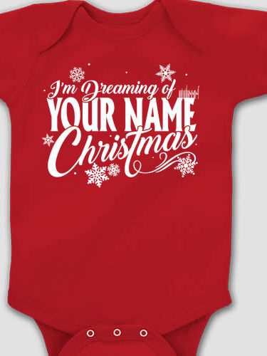 Dreaming Of Christmas : Printed Baby Bodysuits