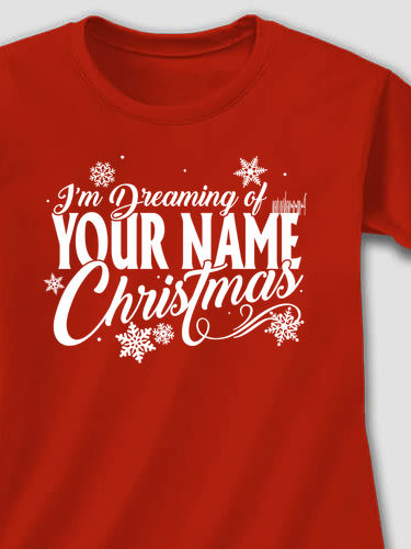 Dreaming Of Christmas : Adult Ladies Fitted T-Shirt