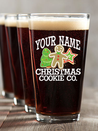 Christmas Cookie Company : Pint Glasses - Color Printed