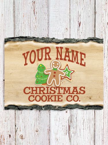 Christmas Cookie Company : Faux Sliced Log Plaque