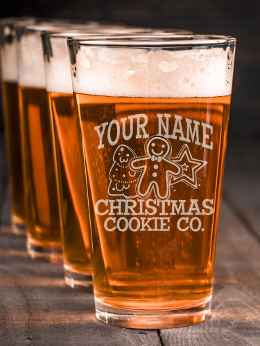 Christmas Cookie Company : Pint Glasses - Engraved