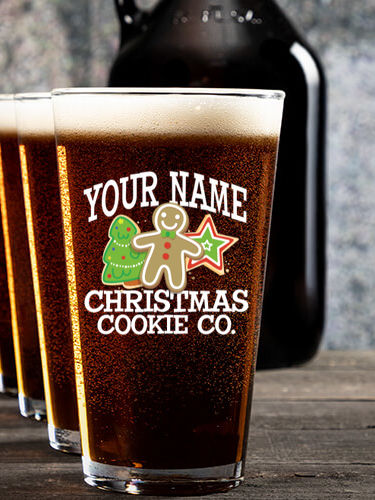 Christmas Cookie Company : Growler Pint Glass Gift Sets - Color Printed