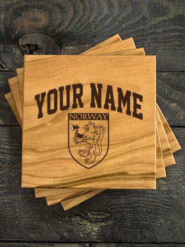 Norwegian Shield : Coasters - Engraved