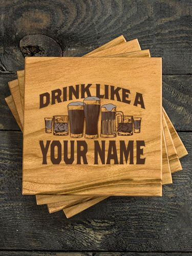 Drink Like A : Coasters - Engraved