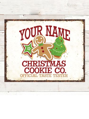 Christmas Cookie Tester : Tin Signs