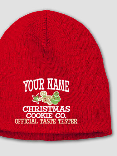 Christmas Cookie Tester : Embroidered Beanies