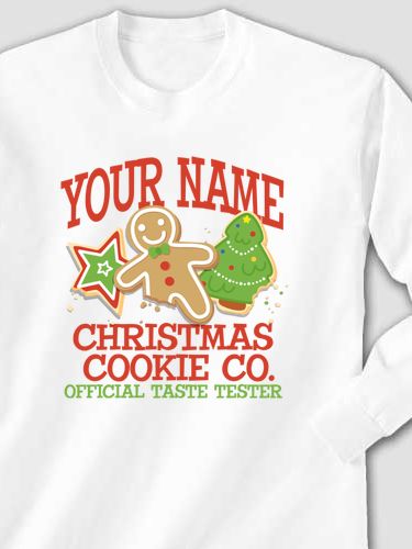 Christmas Cookie Tester : Printed Long Sleeves