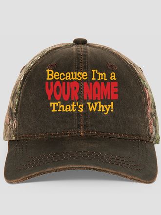 That's Why : Embroidered 2-Tone Camo Hats