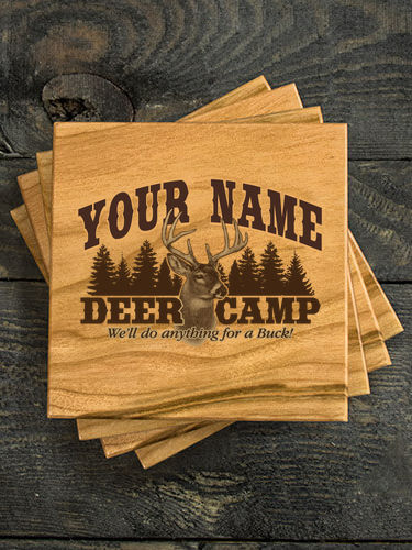 Deer Camp : Coasters - Engraved