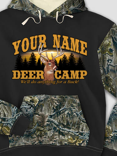 Deer Camp : Printed 2-Tone Camo Hoodies