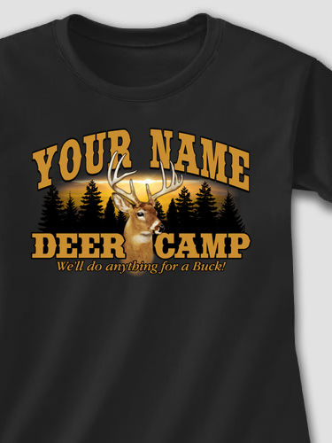 Deer Camp : Adult Ladies Fitted T-Shirt