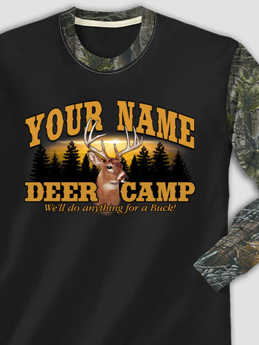 Deer Camp : Printed 2-Tone Camo Long Sleeves