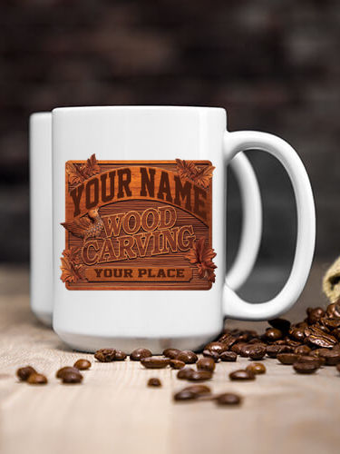 Wood Carving : Ceramic Coffee Mugs