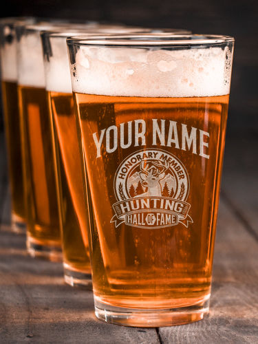 Deer Hunting Hall Of Fame : Pint Glasses - Engraved
