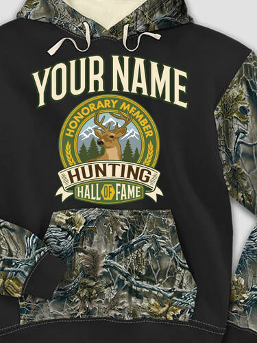 Deer Hunting Hall Of Fame : Printed 2-Tone Camo Hoodies