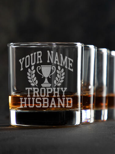 Trophy Husband : Rocks Glasses - Engraved