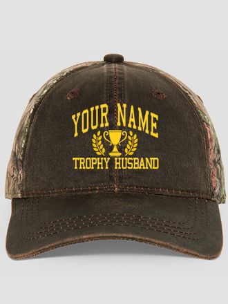 Trophy Husband : Embroidered 2-Tone Camo Hats