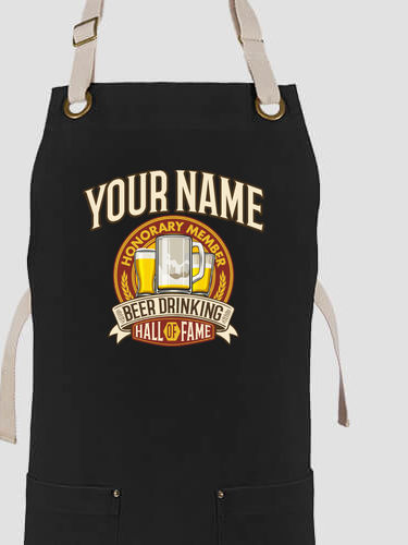 Beer Drinking Hall Of Fame : Printed Canvas Work Aprons