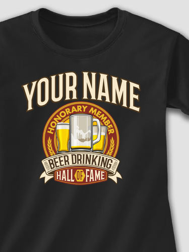 Beer Drinking Hall Of Fame : Adult Ladies Fitted T-Shirt