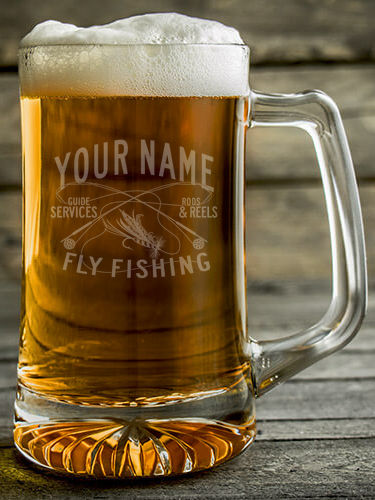 Fly Fishing Guide : Beer Mugs - Engraved