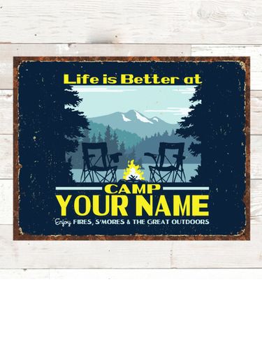 Life Is Better : Tin Signs