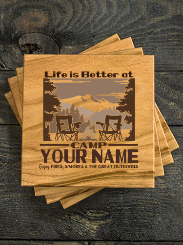 Life Is Better : Coasters - Engraved