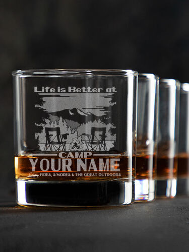 Life Is Better : Rocks Glasses - Engraved