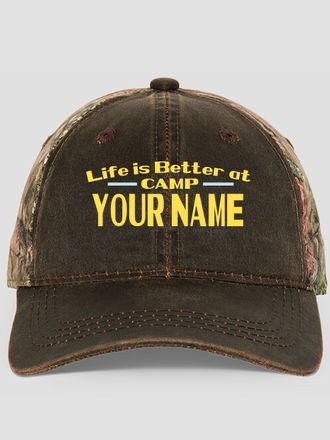 Life Is Better : Embroidered 2-Tone Camo Hats
