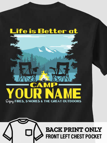Life Is Better : Printed Pocket T-Shirts