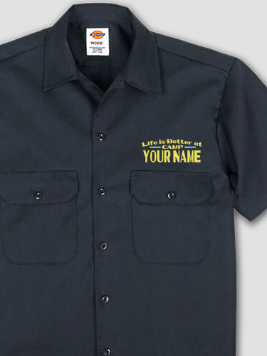 Life Is Better : Embroidered Work Shirts
