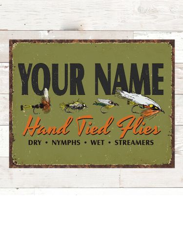 Hand Tied Flies : Tin Signs