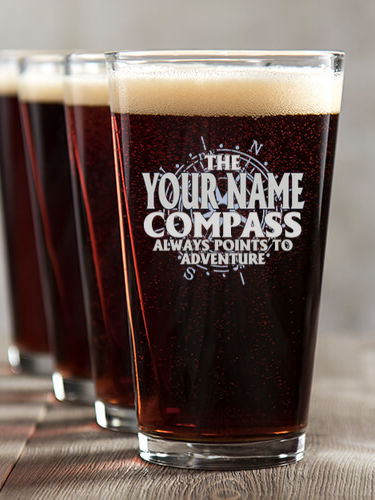 Compass : Pint Glasses - Color Printed