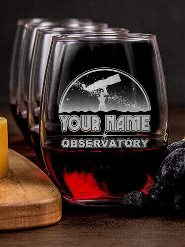Observatory : Cheese Board Wine Glass Gift Sets - Engraved