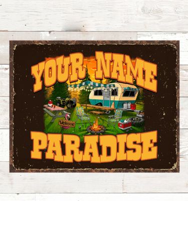 Camper's Paradise : Tin Signs