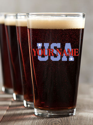 USA : Pint Glasses - Color Printed