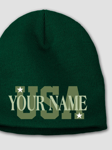 USA : Embroidered Beanies